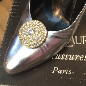Vintage YSL Silver Kid heels